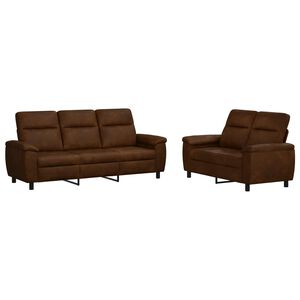 vidaXL Sofa-Set 2 pcs Braun Kunstwildleder