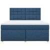 vidaXL Boxspringbett mit Matratze Blau 180x200 cm Stoff