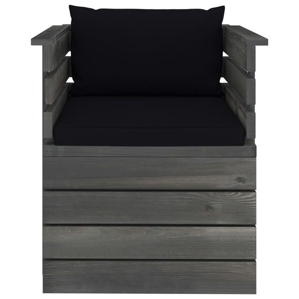 vidaXL Gartensessel mit Kissen Kiefernholz