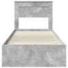 vidaXL Bettrahmen Beton Grau und Silber 75 x 190 cm Holzwerkstoff