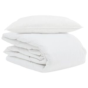 vidaXL Sommerdecke mit Kissen 2 stk. Wei&szlig; Daunenfeder