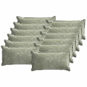 vidaXL Kissenbezug 12 pcs HOUTEN Gr&uuml;n 40 x 80 cm Chenille-Stoff