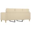 vidaXL 3-Sitzer-Sofa Creme 180 cm Stoff