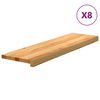 vidaXL Treppenstufen 8 Stk. Hellbraun 90x30x2 cm Massivholz Eiche