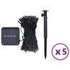 vidaXL Solar-Lichterketten 5 Stk. 5x200 LED Kaltweiß Innen Außen