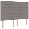 vidaXL Boxspringbett mit Matratze Taupe 190 x 140 cm Stoff