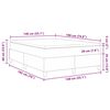 vidaXL Boxspringbett Hellgrau und Wei&szlig; 140 x 190 cm Cordstoff