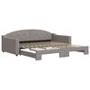 vidaXL Tagesbett Ausziehbar Taupe 100x200 cm Stoff