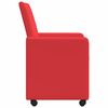 vidaXL Esszimmerst&uuml;hle mit Rollen 2 pcs Rot 57 x 66 x 94 cm Kunstleder