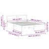 vidaXL Bettrahmen mit Kopfteil Wei&szlig; 160 x 200 cm Massives Kiefernholz