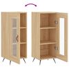 vidaXL Sideboard Sonoma-Eiche 34,5x34x90 cm Holzwerkstoff
