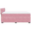 vidaXL Boxspringbett mit Matratze Rosa 140x200 cm Samt