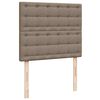 vidaXL Boxspringbett mit Matratze & LED Taupe 120x190 cm Stoff