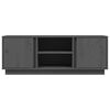 vidaXL TV-Schrank Grau 110x35x40,5 cm Massivholz Kiefer