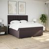 vidaXL Boxspringbett mit Matratze Dunkelbraun 180x200 cm Stoff