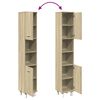 vidaXL Badschrank Sonoma-Eiche 30,5x30x179 cm Holzwerkstoff