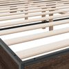 vidaXL Bettgestell Braun Eichen-Optik 160x200 cm Holzwerkstoff Metall