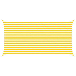 vidaXL Sonnensegel Gelb und Wei&szlig; 5 x 2,5 m 100 % Polyester Oxford