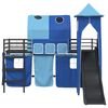 vidaXL Kinderloftbett Schwarz und Blau 99,5 x 200 cm Metall