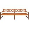 vidaXL Gartenbank mit Auflagen 240 cm Massivholz Akazie