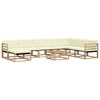 vidaXL Outdoor-Sofagarnitur 9 pcs Wei&szlig; und Creme 79 x 79 x 37 cm