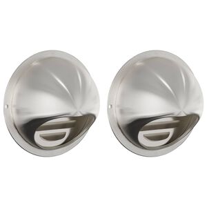 vidaXL L&uuml;ftungsgitter 2 pcs Silber 80 mm Edelstahl