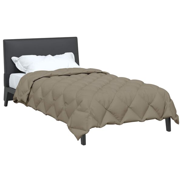 vidaXL Winterbettdecke Hellgrau 155 x 220 cm Mikrofaser