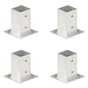 vidaXL Pfostenanker 4 Stk. Verzinktes Metall 81 mm