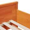 vidaXL Bettrahmen mit Matratze Braun 80 x 200 cm Massives Kiefernholz