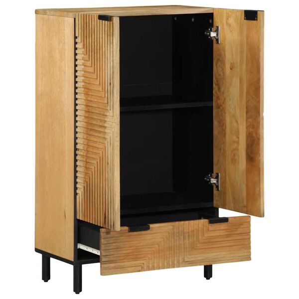 vidaXL Highboard Braun 60x33x100 cm Massivholz Mango