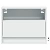 vidaXL Wand-Nachttische mit LED-Leuchten 2 Stk. Weiß