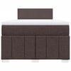 vidaXL Boxspringbett mit Matratze Dunkelbraun 120x190 cm Stoff