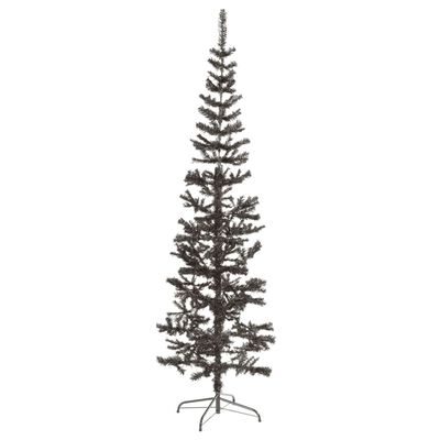 vidaXL Schlanker Weihnachtsbaum Schwarz 240 cm