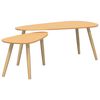 vidaXL 2-tlg. Couchtisch-Set Massivholz Kiefer Braun