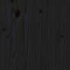vidaXL Massivholzbett Schwarz 75x190 cm