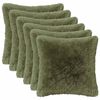 vidaXL Kissen mit Kissen HEERLEN 6 Stk. Gr&uuml;n PV Fleece