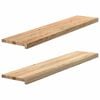 vidaXL Fensterb&auml;nke 2 Stk. Unbehandelt 120x25x2 cm Massivholz Eiche