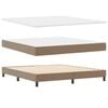 vidaXL Boxspringbett mit Matratze Cappuccino 180 x 200 cm Kunstleder