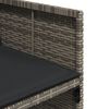 vidaXL 17-tlg. Garten-Essgruppe mit Kissen Grau Poly Rattan