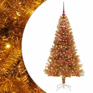 vidaXL Weihnachtsbaum Gold 120 cm PET