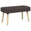 vidaXL Kanalgepolsterte Bank Dunkelbraun 80 x 40 x 46 cm Stoff
