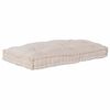 vidaXL Pallet Sofa Kissen Creme 120 x 80 x 12 cm Stoff