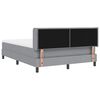 vidaXL Boxspringbett mit Matratze Hellgrau 200 x 160 cm Polyester