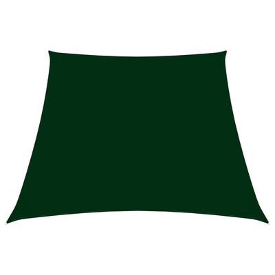 vidaXL Sonnensegel Oxford-Gewebe Trapezförmig 2/4x3 m Dunkelgrün