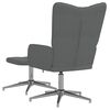 vidaXL Relaxsessel mit Hocker Dunkelgrau Stoff