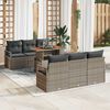 vidaXL Garten-Sofa-Set mit Kissen 7 pcs Grau