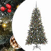 vidaXL K&uuml;nstlicher Weihnachtsbaum Gr&uuml;n 210 cm PVC, Plastik und Stahl