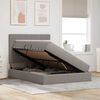 vidaXL Bett mit Stauraum und LED mit LED Taupe 140 x 200 cm Polyester