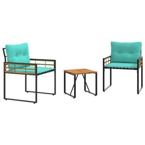 vidaXL Gartenm&ouml;bel Set 3 stk. T&uuml;rkis