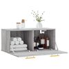 vidaXL Wandschrank Grau Sonoma 80x36,5x35 cm Holzwerkstoff